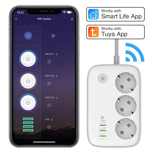 Smart outlet - (sew-3452)smart, wi-fi