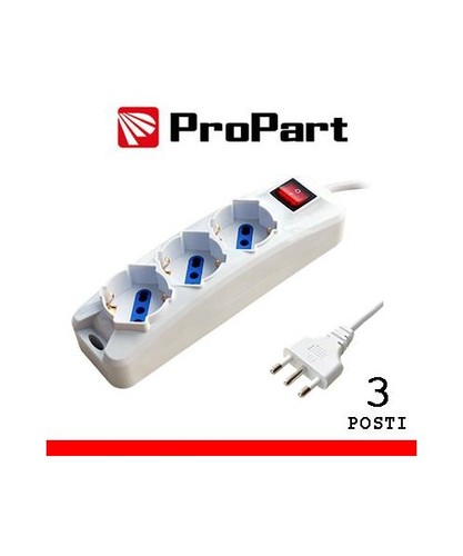 Multipresa 3pos bipasso schuko - multipresa, bipasso/schuko